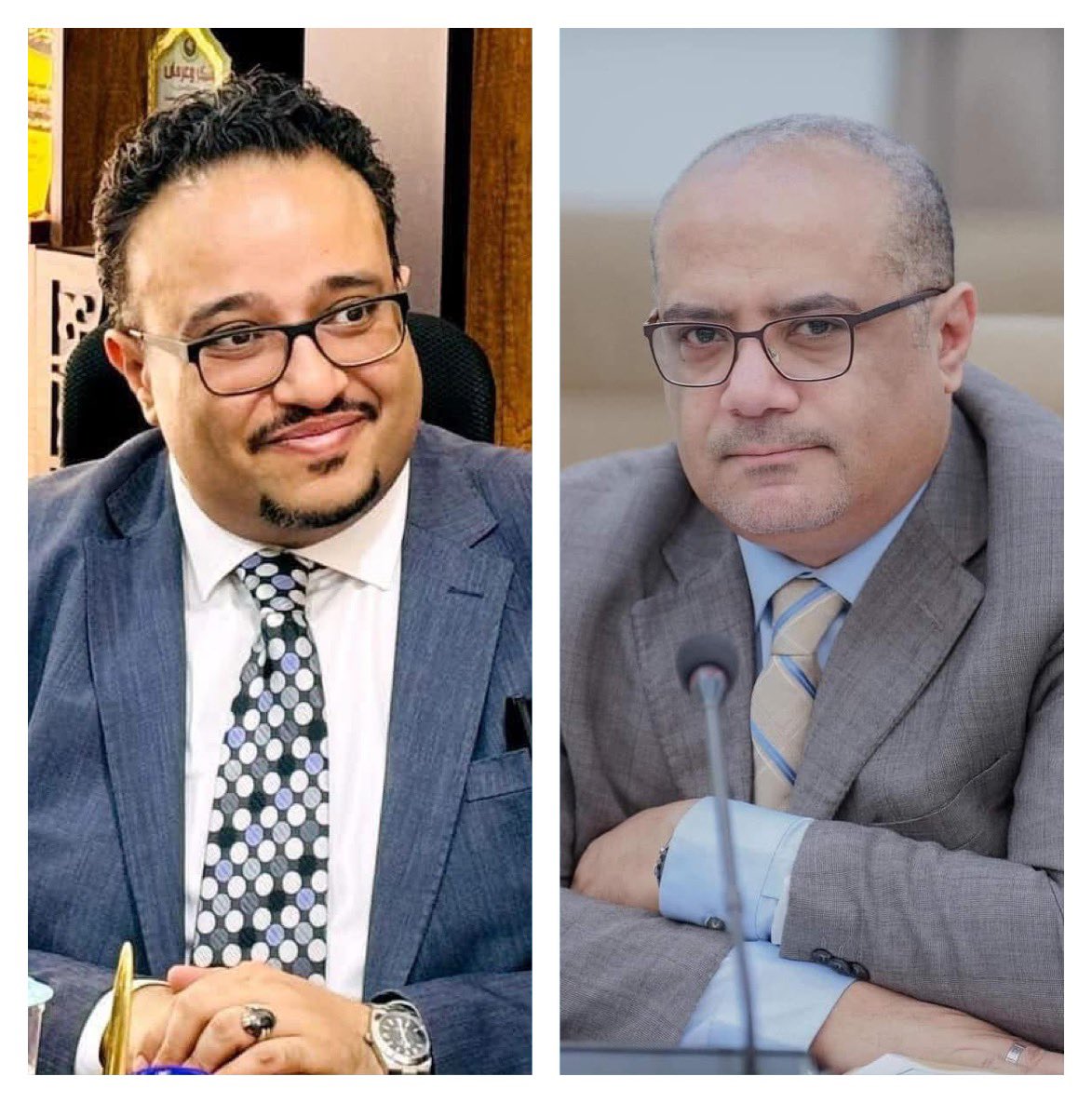 المستشار مكاوي يطمئن على صحة الدكتور واعد باذيب والاستاذ محمد هشام باشراحيل
